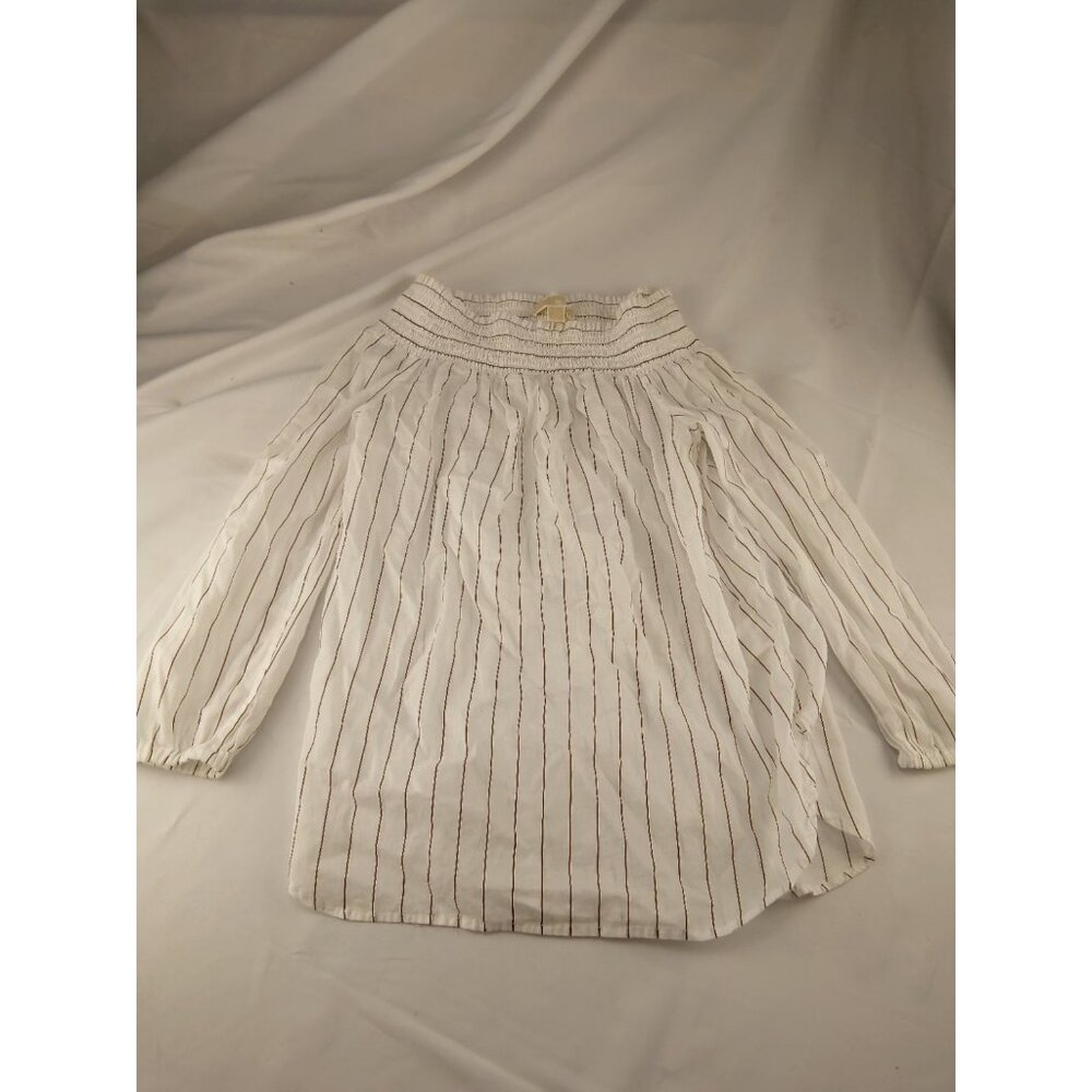 Women's Michael White With Black Stripes Top Size S